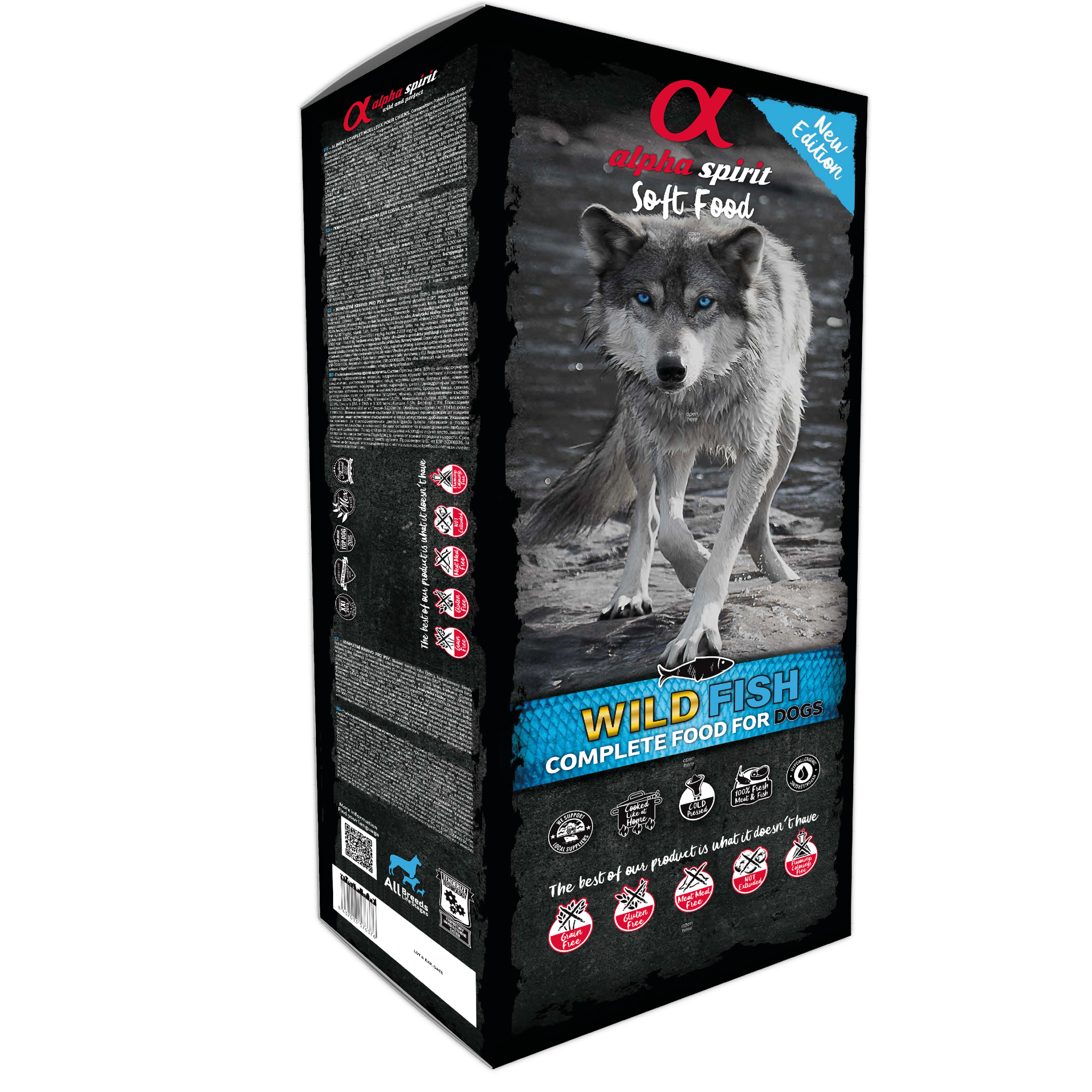 alpha spirit Dog Complete Soft Food Wild Fish 2x9kg Doppelpack alpha