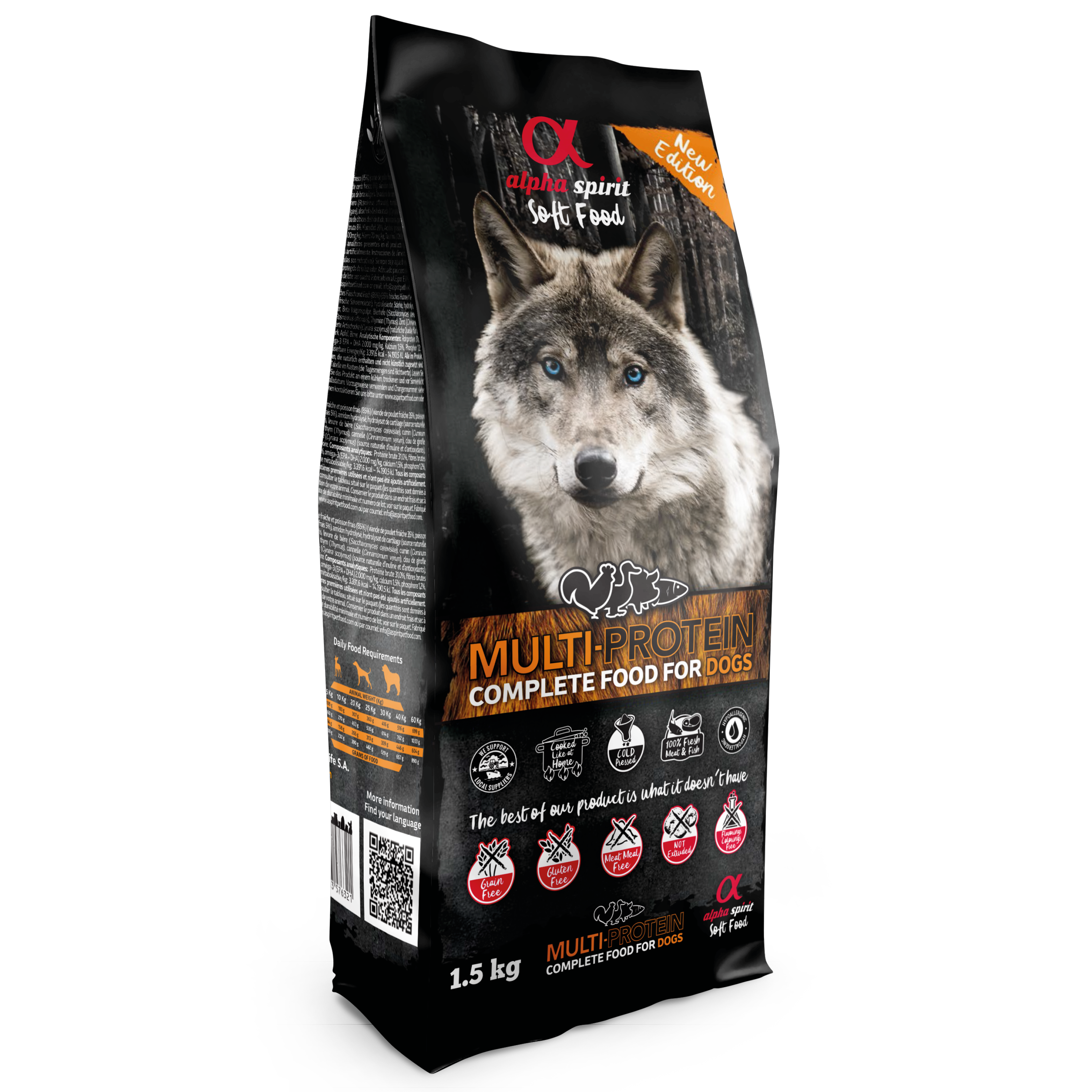 alpha spirit Dog Complete Soft Food Multiprotein 1,5kg alpha spirit Shop