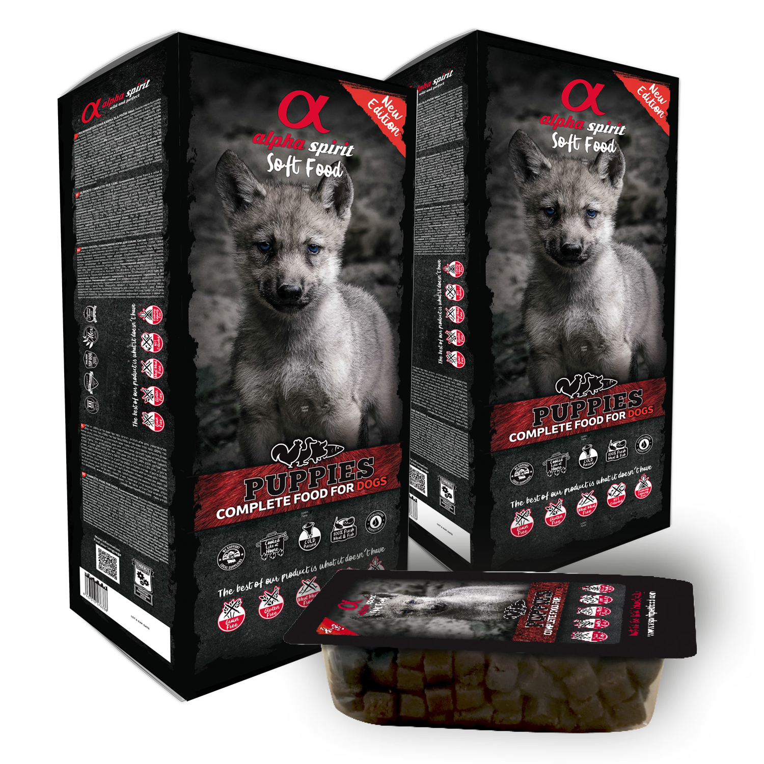 alpha spirit Dog Complete Soft Food Puppies 2x9kg Sparpack