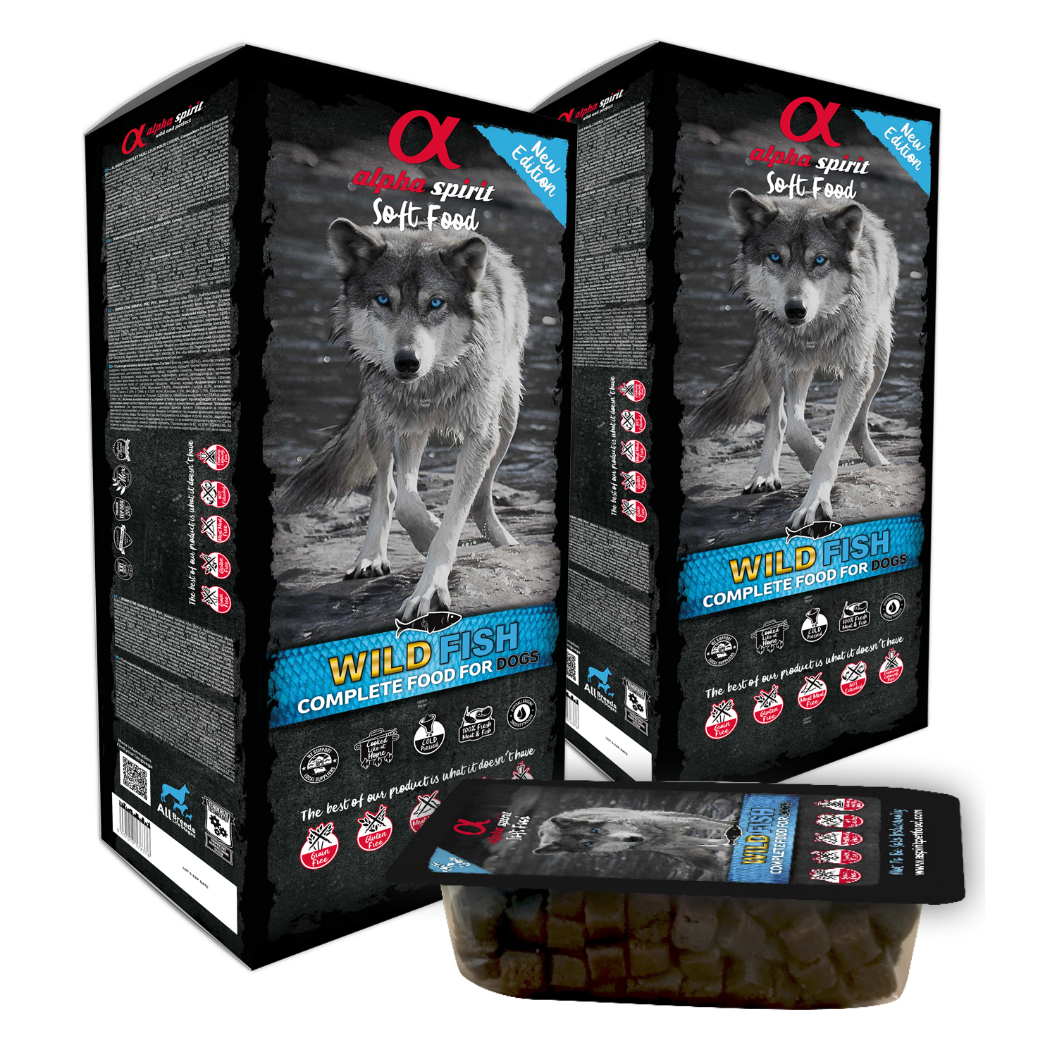 alpha spirit Dog Complete Soft Food Wild Fish 2x9kg Sparpack
