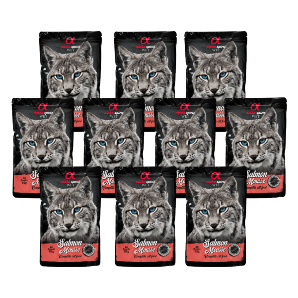 alpha spirit Cat Pouch Mousse Lachs 10x85g Sparpaket