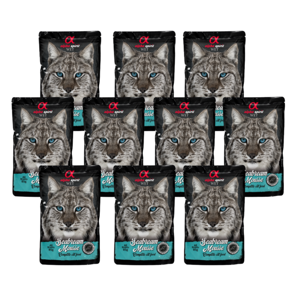 alpha spirit Cat Pouch Mousse Dorade 10x85g Sparpaket