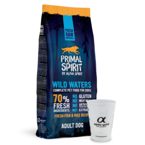 Primal Spirit Dog Adult Wild Waters 12kg + Gratis Messbecher